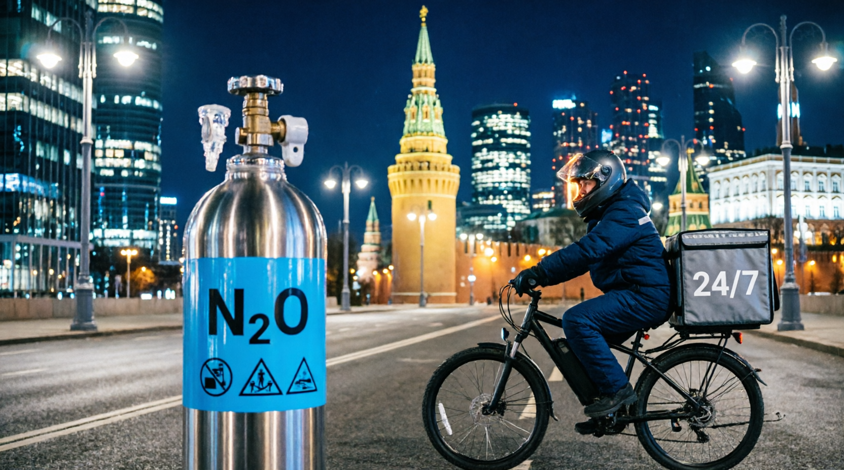 Особенности ночной доставки: закись азота в Москве 24/7