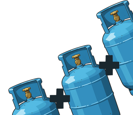 3 баллона по 3.5 кг